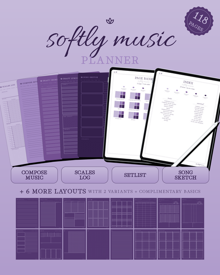 Softly Music Planner — Amethyst