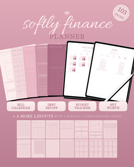 Softly Finance Planner — Blush