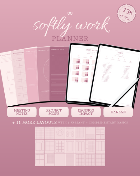 Softly Work Planner — Blush