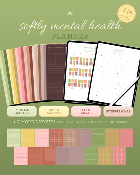 Softly Mental Health Planner — Desert
