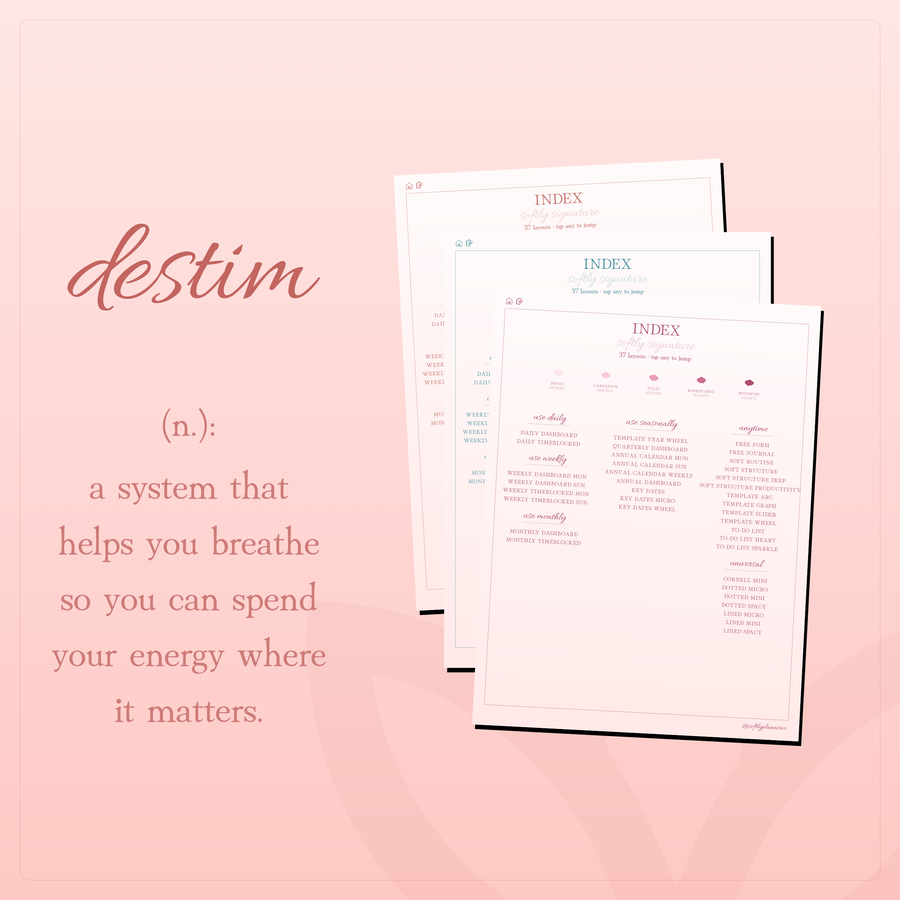 Softly · tenet-destim
