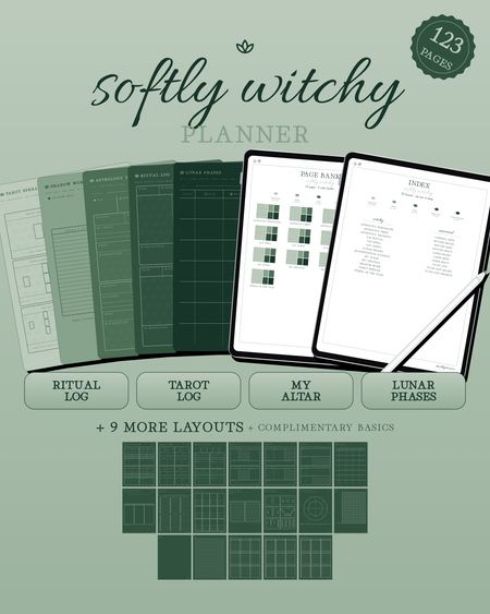 Softly Witchy Planner — Emerald