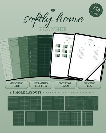 Softly Home Planner — Emerald