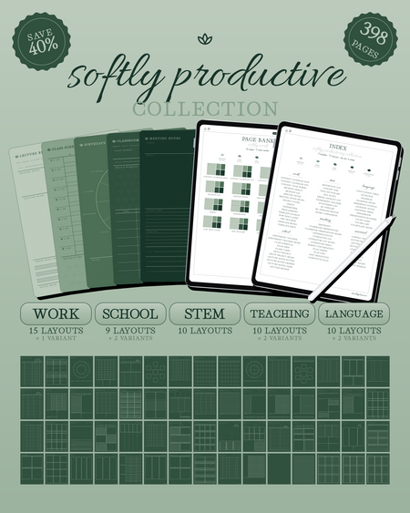 Softly Productive Collection — Emerald