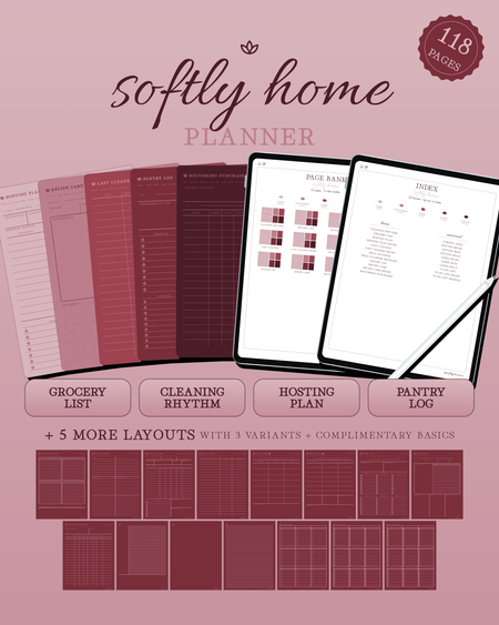Softly Home Planner — Garnet