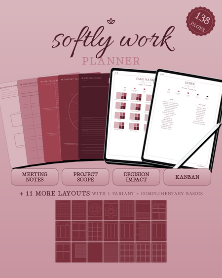 Softly Work Planner — Garnet