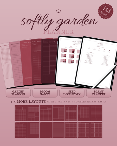 Softly Garden Planner — Garnet