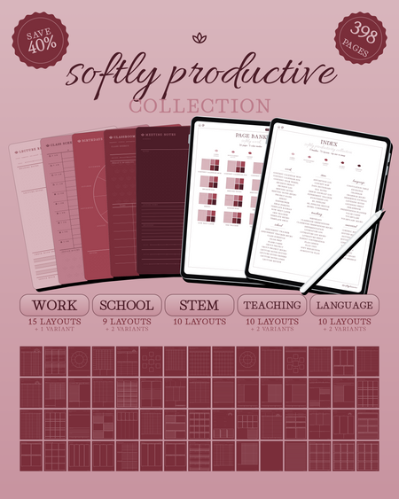 Softly Productive Collection — Garnet