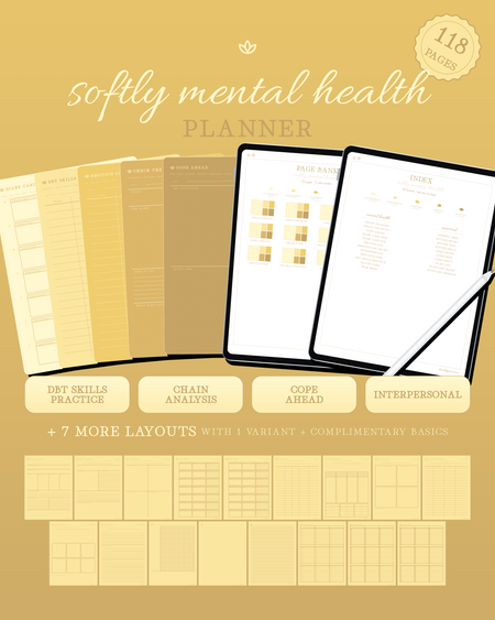 Softly Mental Health Planner — Lemon