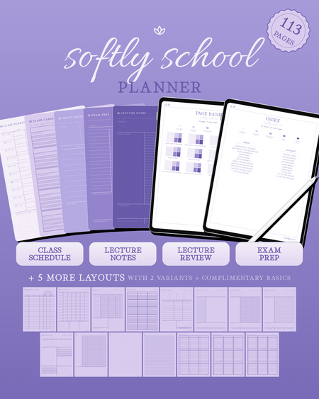 Softly School Planner — Lilac