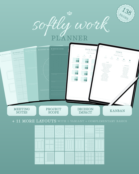 Softly Work Planner — Mint