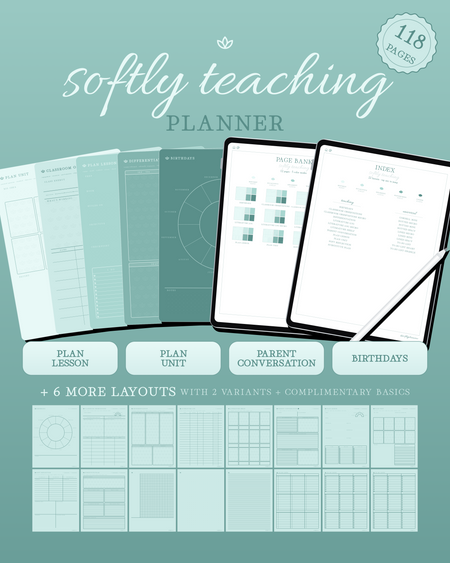 Softly Teaching Planner — Mint