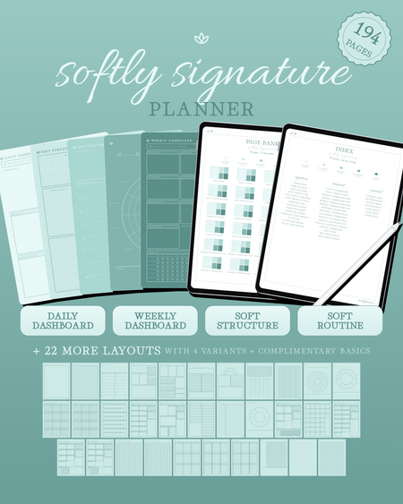 Softly Signature Planner — Mint