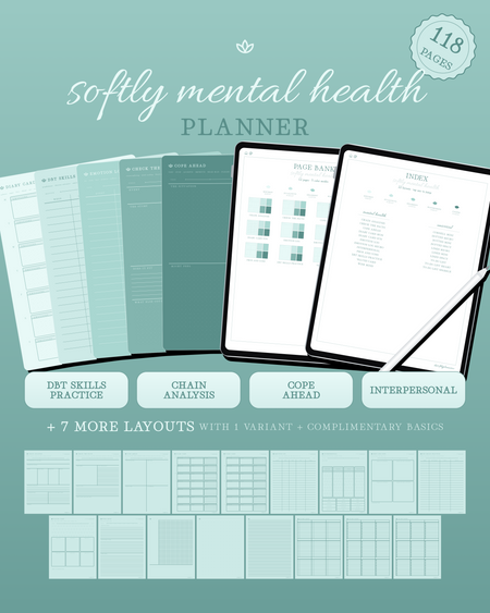 Softly Mental Health Planner — Mint