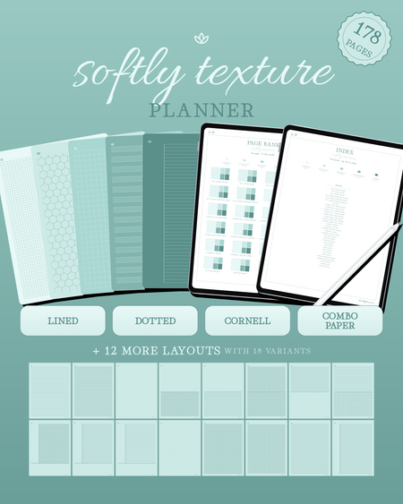 Softly Texture Planner — Mint