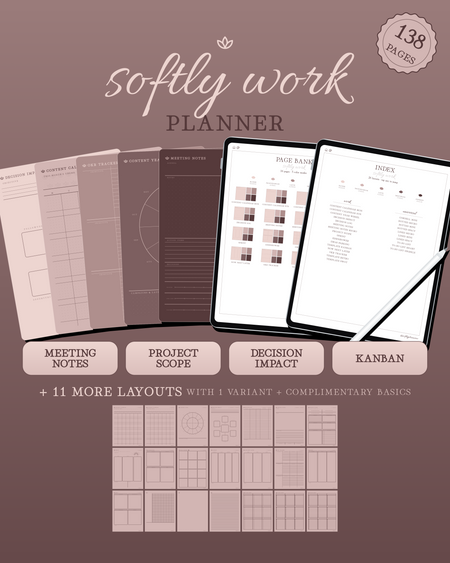 Softly Work Planner — Mocha