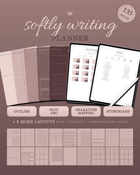 Softly Writing Planner — Mocha