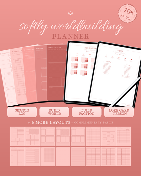 Softly Worldbuilding Planner — Peach