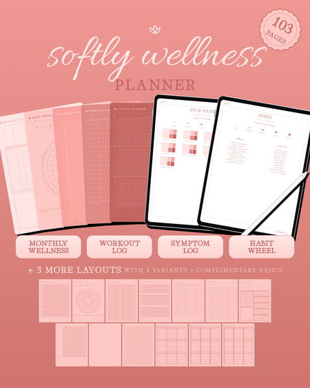 Softly Wellness Planner — Peach