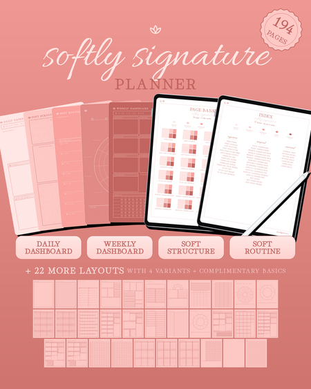 Softly Signature Planner — Peach