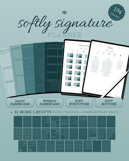 Softly Signature Planner — Peacock