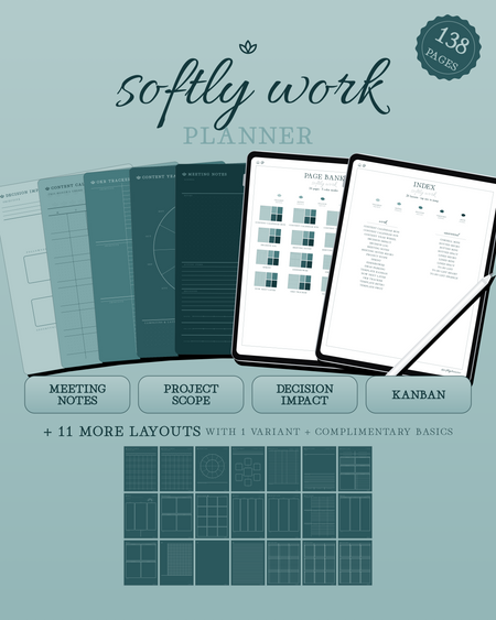 Softly Work Planner — Peacock
