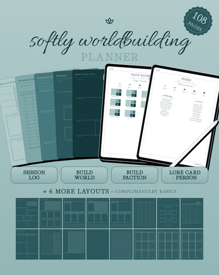 Softly Worldbuilding Planner — Peacock