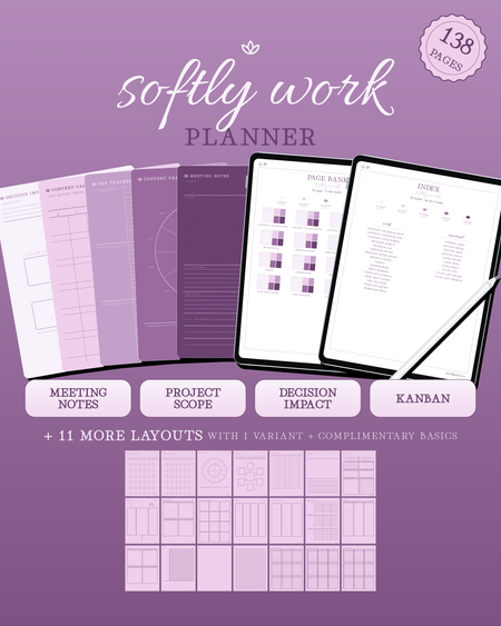 Softly Work Planner — Plum