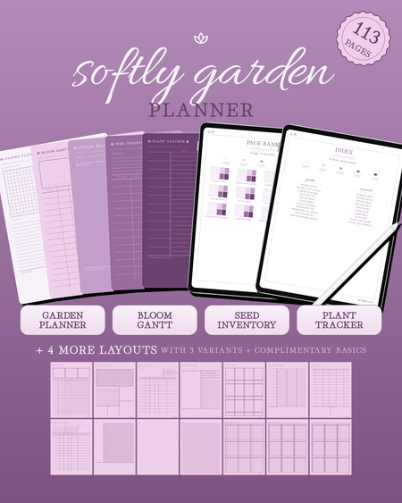 Softly Garden Planner — Plum