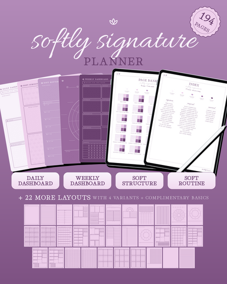 Softly Signature Planner — Plum