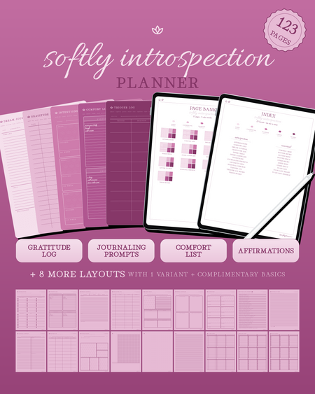 Softly Introspection Planner — Raspberry