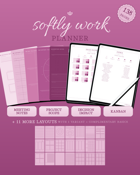 Softly Work Planner — Raspberry