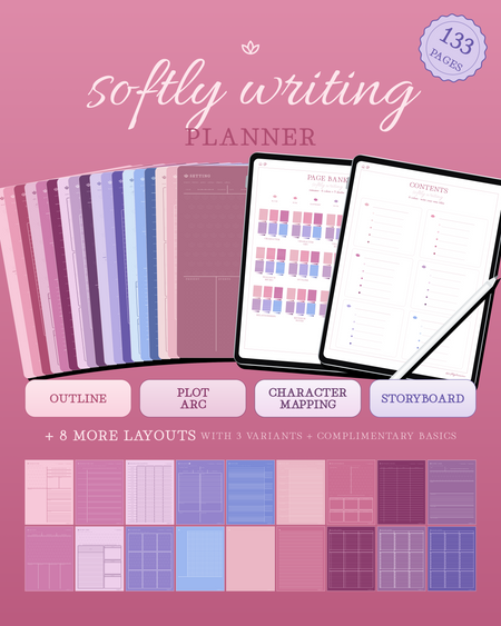 Softly Writing Planner — Romance