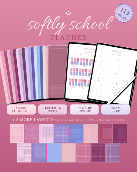 Softly School Planner — Romance