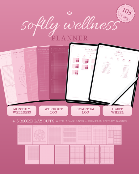 Softly Wellness Planner — Rose