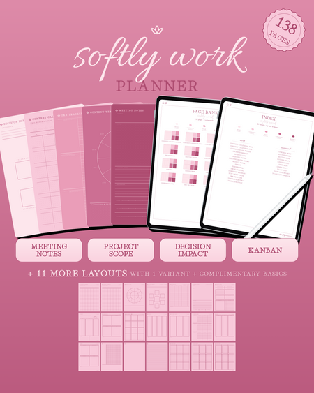 Softly Work Planner — Rose
