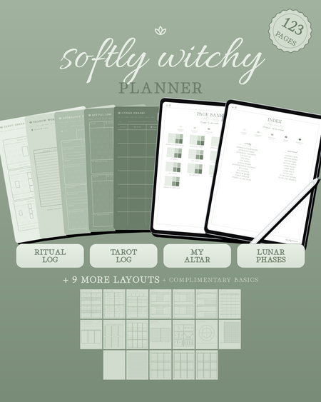 Softly Witchy Planner — Sage
