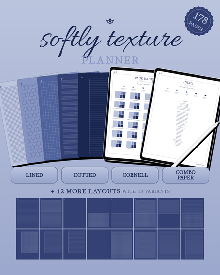 Softly Texture Planner — Sapphire