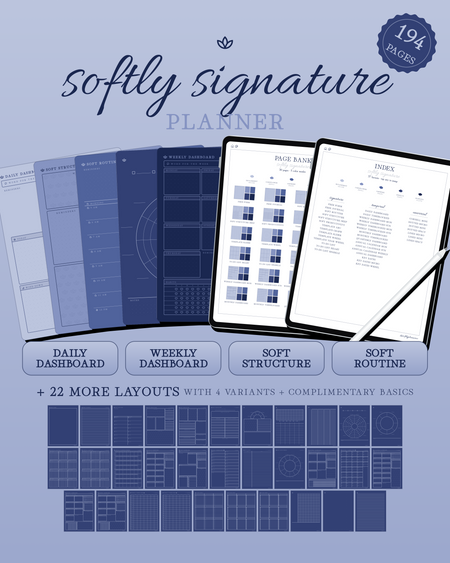 Softly Signature Planner — Sapphire
