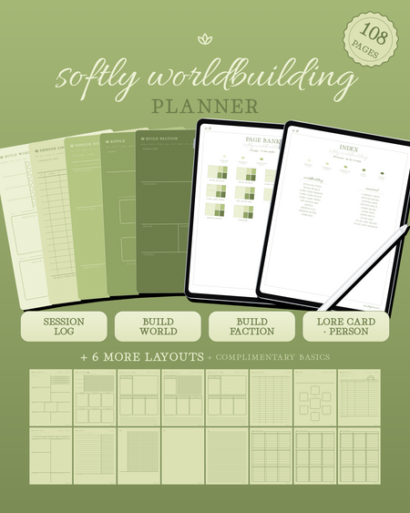 Softly Worldbuilding Planner — Sencha
