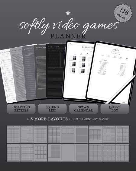 Softly Video Games Planner — Shadow