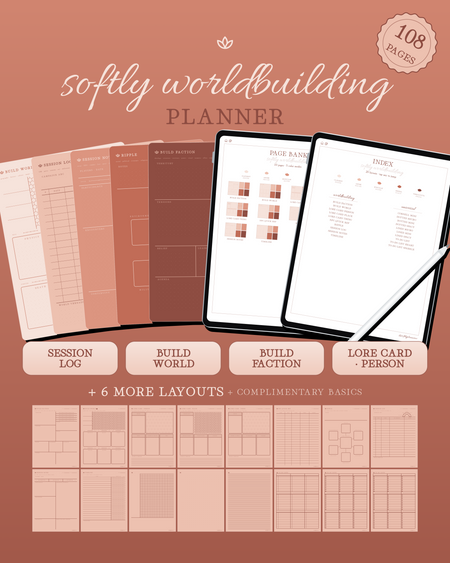 Softly Worldbuilding Planner — Sienna