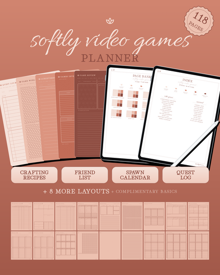 Softly Video Games Planner — Sienna