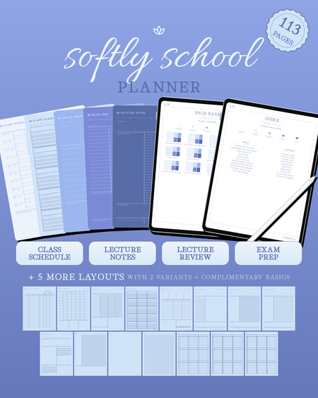 Softly School Planner — Sky