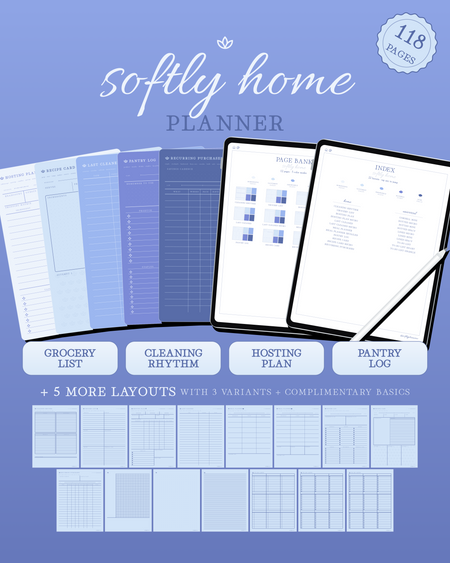 Softly Home Planner — Sky