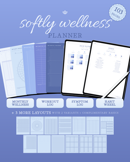 Softly Wellness Planner — Sky
