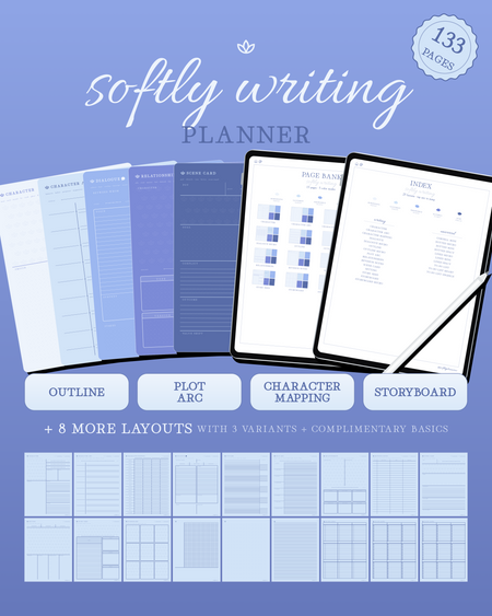 Softly Writing Planner — Sky
